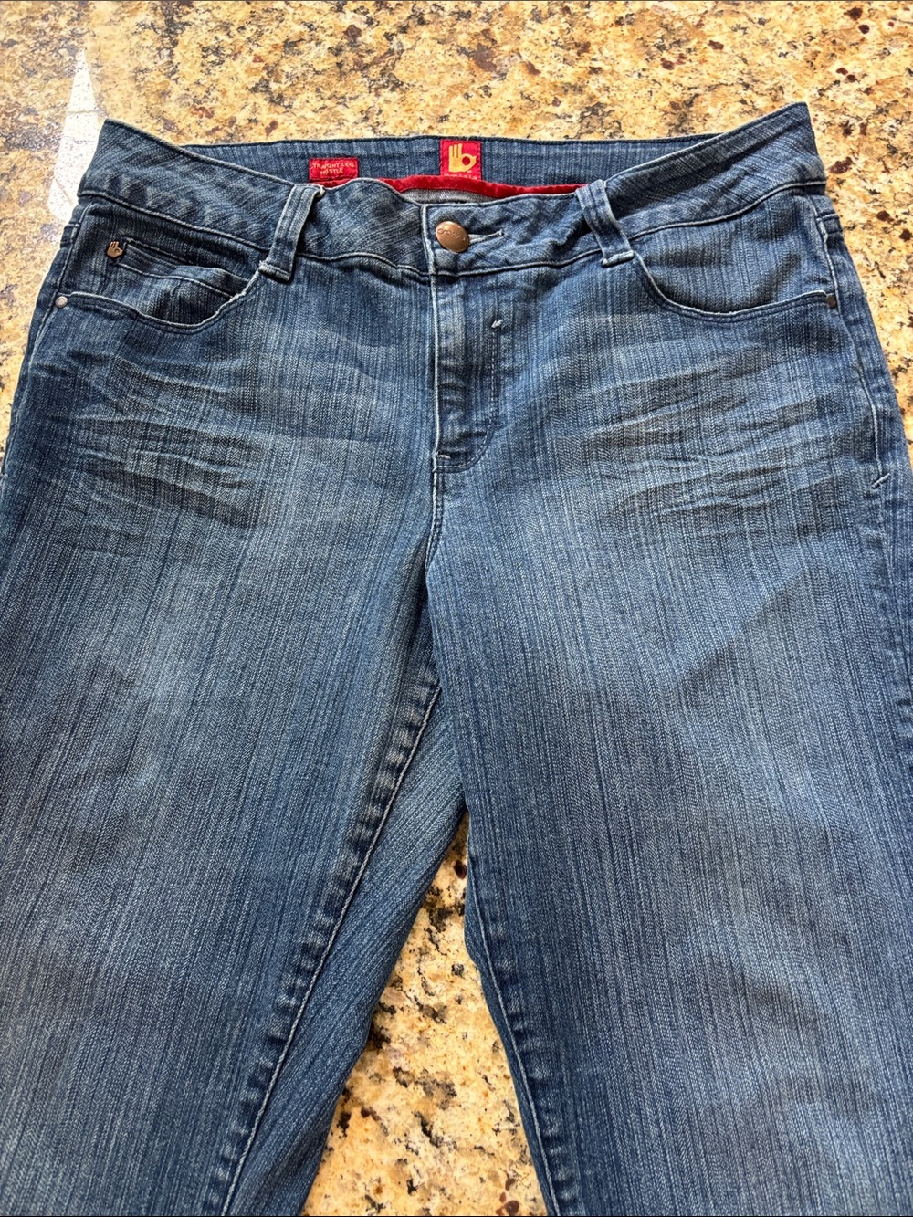 Vintage Vidal Sasson Blue Straight Leg Jeans with Subtle Whiskering